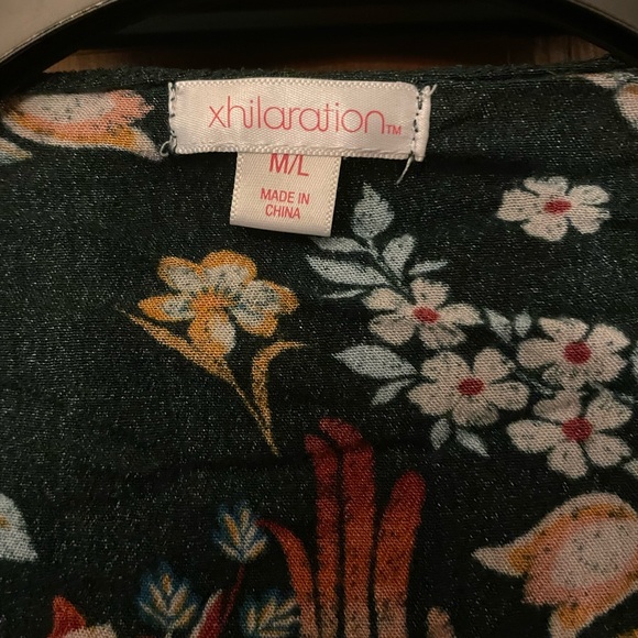 Black Floral kimono duster - Picture 3 of 3